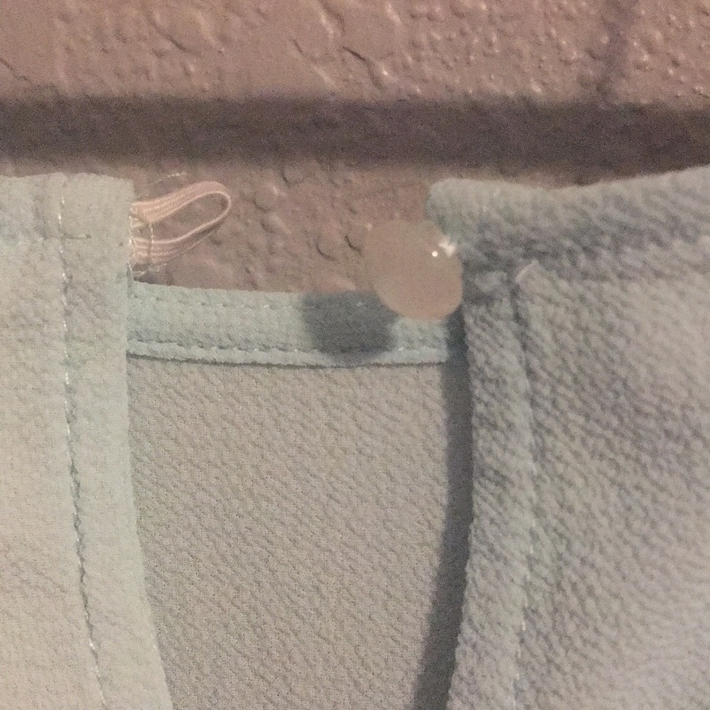 Light Blue Cold Shoulder Top - Picture 3 of 5